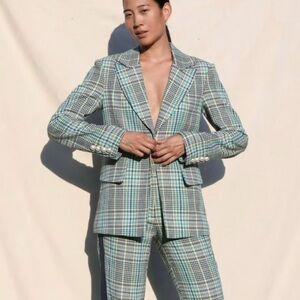 Tanya Taylor Mercer plaid blazer